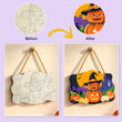 Cute Pumpkin Halloween Door Hanger Paint by Number Kit