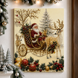 Santa Claus & Reindeer Snowy Christmas Diamond Art Kit