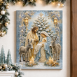 Nativity Scene Snowy Christmas Diamond Art Kit