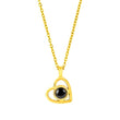 Gold necklace heart with picture inside
