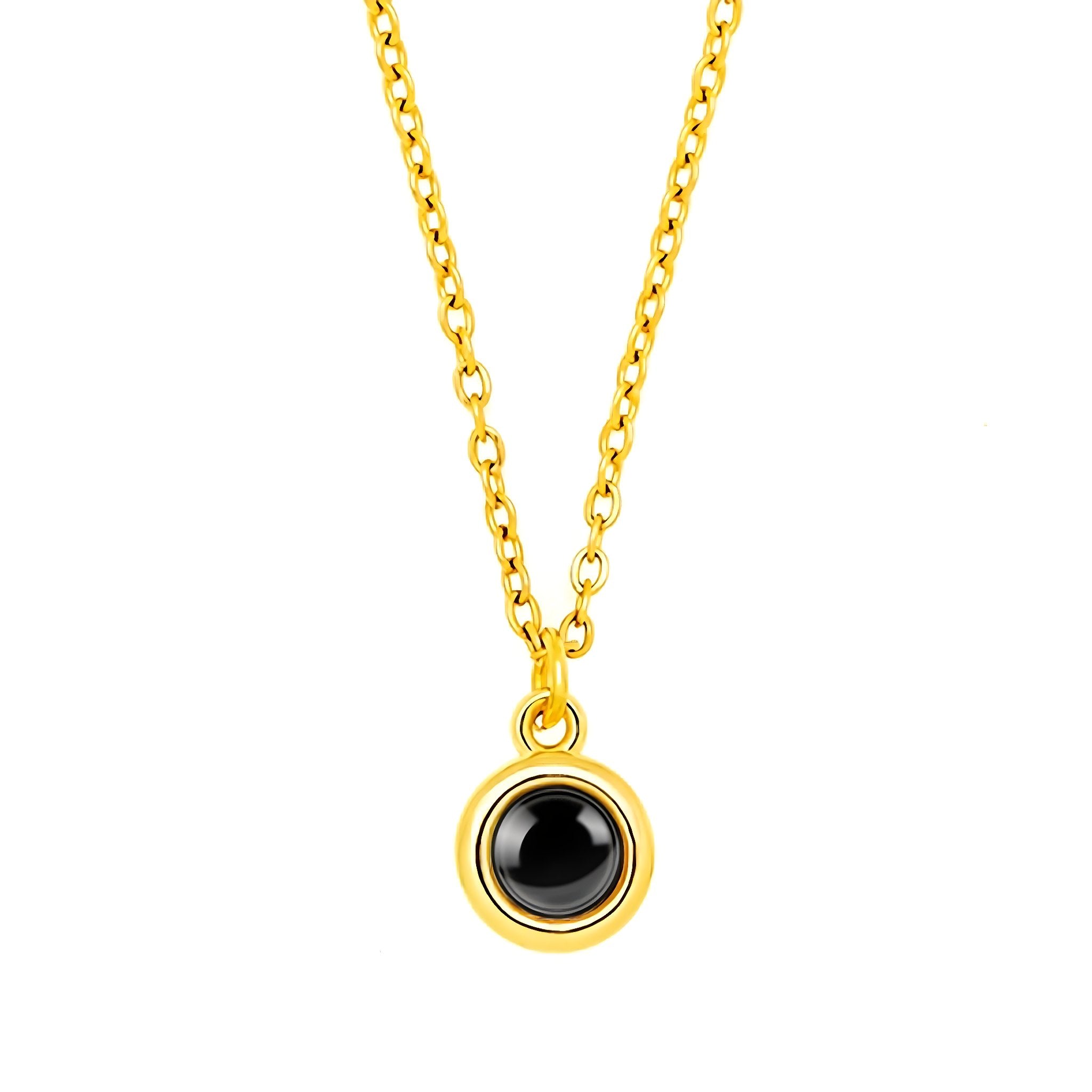 Necklace with picture inside Gold