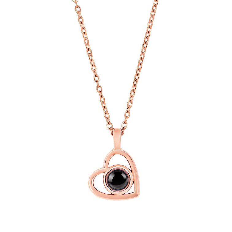 Personalized Projection Necklace Heart with Picture Inside