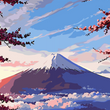 Mount Fuji in Bloom