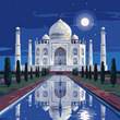 Moonlit Taj Mahal