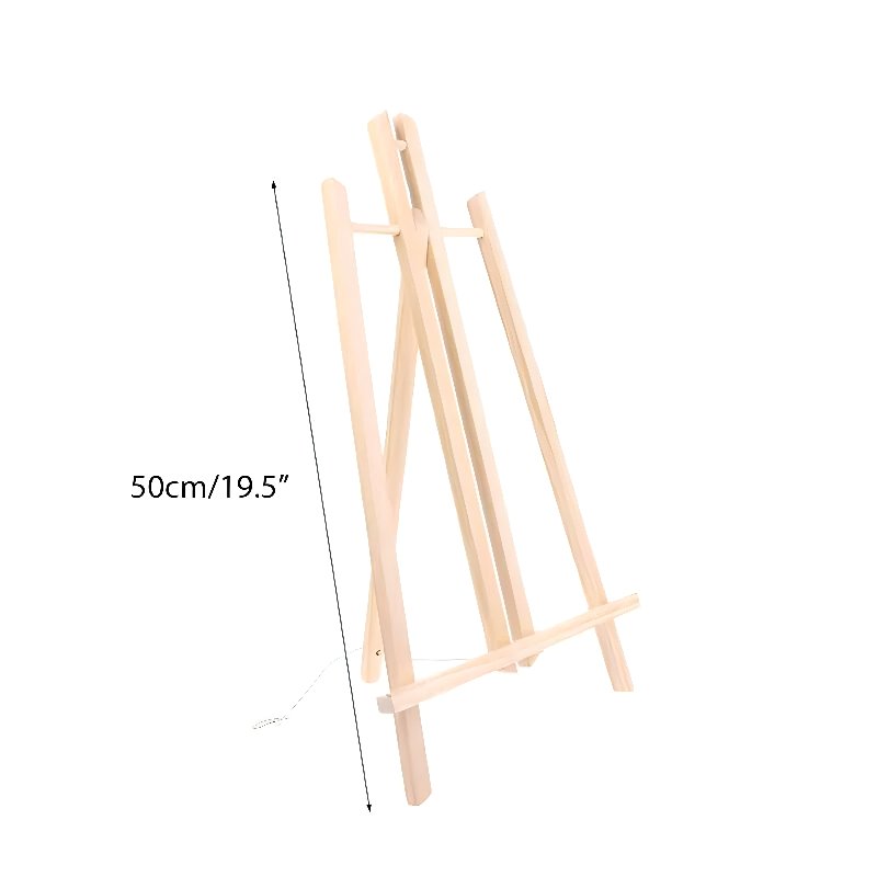 Size view of easel