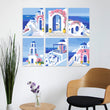 Santorini Coastal Views Mini Paint by Numbers Kit – Thin Canvas Board