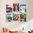 Set of 6 Mini Paint-by-Number Canvases (Set of 6)