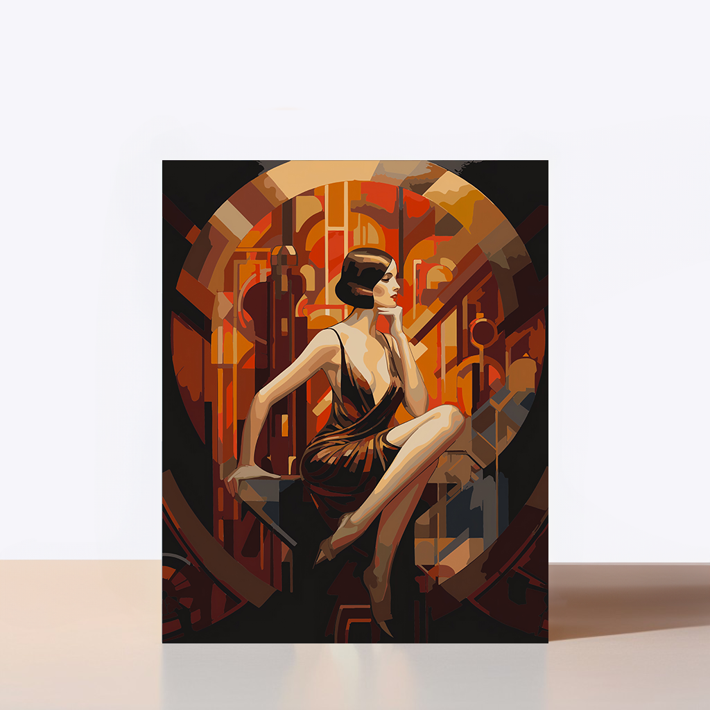 Sitting Art Deco Woman