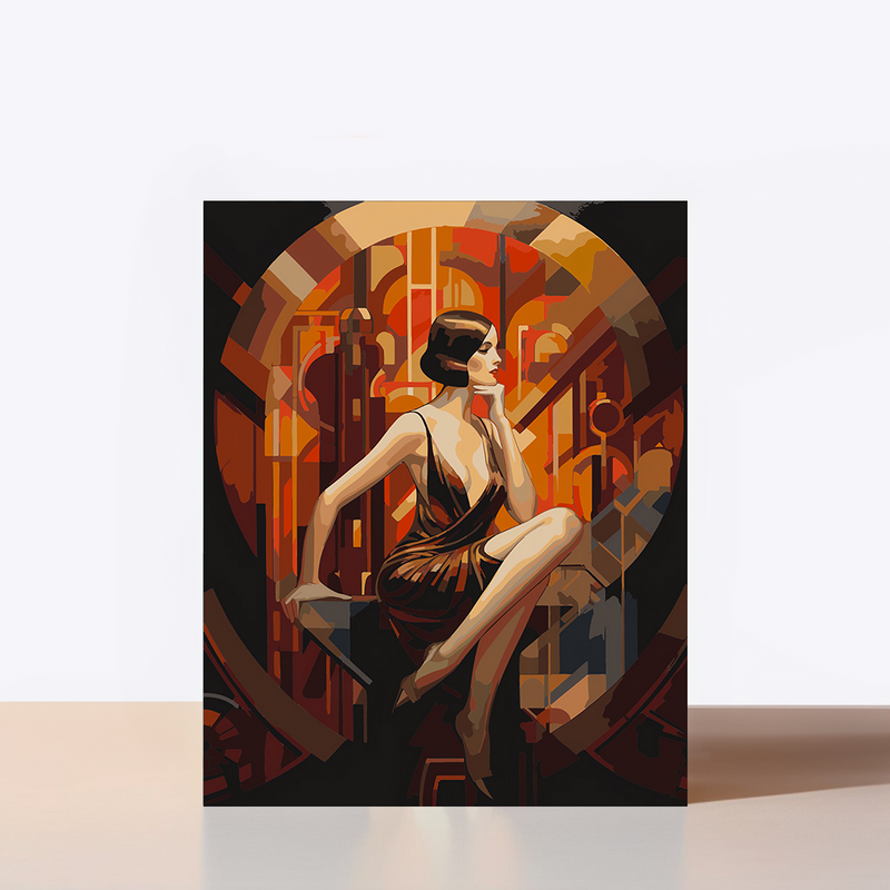 Sitting Art Deco Woman