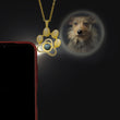 Projection paw photo necklace