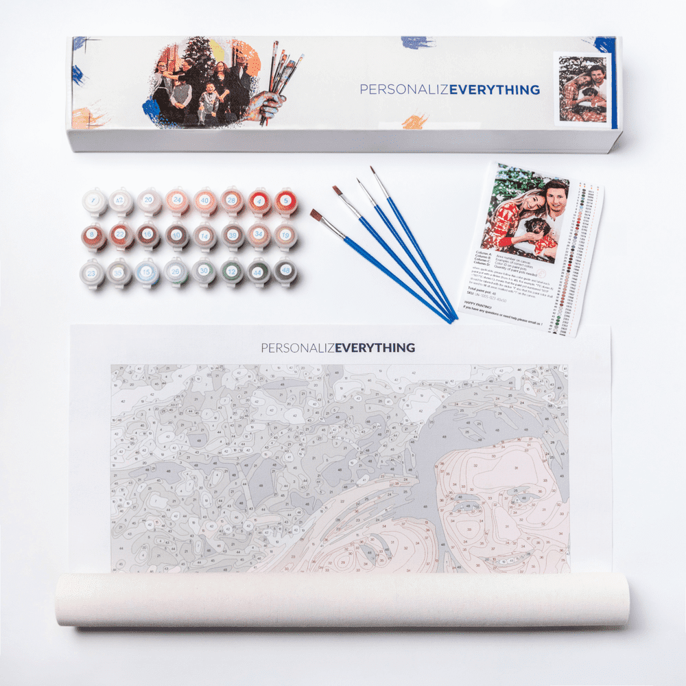 CleverFine Custom Paint by Numbers from Photo,Personalized Paint by Numbers  Your Own Photo for Adults (12×16/30cm×40cm no Frame)